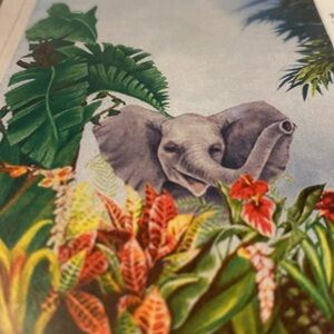 Tatouage Elephant Wall Rub on Mural